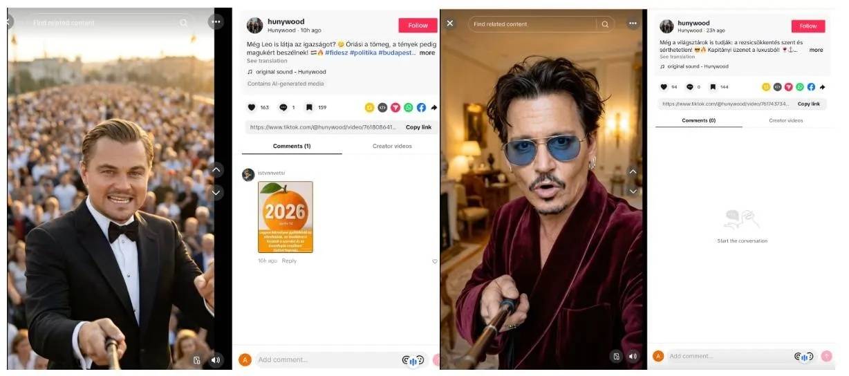 Фалшиви видеа с Леонардо Ди Каприо и Джони Деп